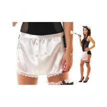 Valkoinen Pitsiesiliina Aikuisille - Harmaa, Valkoinen - One-size