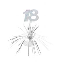 Pöytäkoriste 18-vuotissynttäreille - 29 Cm - Hopea/ Harmaa - Ainutlaatuinen Koko
