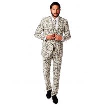 Miesten Opposuits-naamiaisasu Mr. Cashanova -puku - Värikäät - L (54)