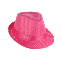 Vaaleanpunainen Paljettifedora - Vaaleanpunainen - Ainutlaatuinen Koko