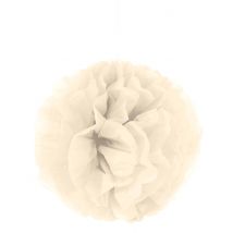 Kermanvärinen Pompon-koriste 35 Cm - Harmaa, Valkoinen - Ainutlaatuinen Koko