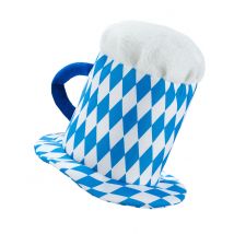 Aikuisten Hattu Sinivalkoisella Oluttuopilla - Sininen - Ainutlaatuinen Koko