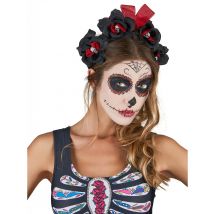 Punamusta Dia De Los Muertos Ruusupanta - Musta - Ainutlaatuinen Koko