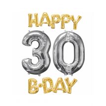 Happy 30 Bday -ilmapallot - Kulta - One-size