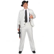Gangsteri-naamiaisasu Aikuisille (valkoinen) - Harmaa, Valkoinen - XL (44)