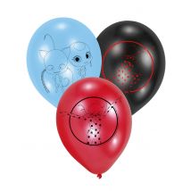 6 Lateksista Ladybug Ilmapalloa 22,8 Cm - Värikäät - One-size