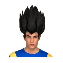 Vegeta Dragon Ball- Peruukki Aikuiselle - Musta - Ainutlaatuinen Koko