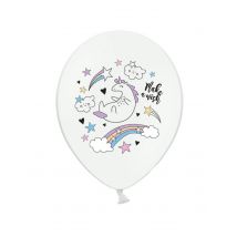 Lateksiset Yksisarvisilmapallot 30 Cm 6 Kpl - Harmaa, Valkoinen - Ainutlaatuinen Koko