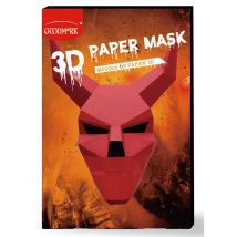 Paperinen 3d-paholaisen Naamari Aikuiselle - Punainen - Ainutlaatuinen Koko