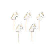 Yksisarviskynttilät 5 Kpl 4,5 X 3 Cm - Värikäät - Ainutlaatuinen Koko