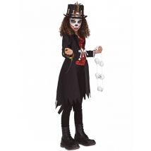 Voodoo- Noidan Naamiaisasu Tytölle - Musta - 7-9 vuotta (110 cm)