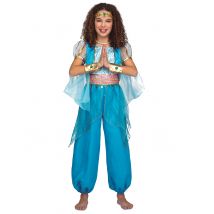 Itämaisen Prinsessan Naamiaisasu Tytölle - Sininen - 3-4 vuotta (90 cm)