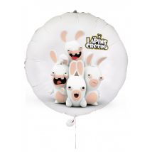 Rabbids- Alumiininen Ilmapallo 40 Cm - Harmaa, Valkoinen - Ainutlaatuinen Koko