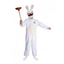 Rabbids-naamiaisasu Ja Naamari Lapselle - Harmaa, Valkoinen - 10-12 vuotta (130/140 cm)