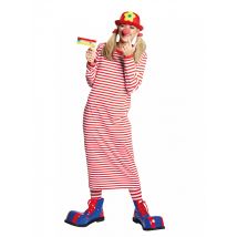 Pitkä Punavalkoraidallinen Mekko - Punainen - Medium (40)