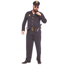 Poliisi Naamiaisasu Suuri Koko Aikuinen - Sininen - XL (54-56)