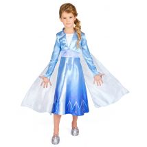Elsa Frozen 2 Klassinen Naamiaisasu Tytölle - Sininen - 2 vuotta (83-86 cm)