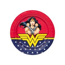 8 FSC Wonder Woman paperilautasta 23 cm