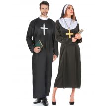 Costume Di Coppia Di Religiosi Prete E Suora - Spiritualità - Multicolore - Taglia Unica