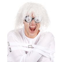 Parrucca Da Pazzo Adulto - Umorismo - Grigio, bianco - Taglia Unica