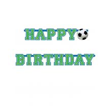 Banner Happy Birthday Calcio - Sportivi - Verde - Taglia unica