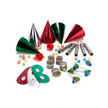 Kit Cotillon 5 Persone - Umorismo - Rosso - Taglia Unica