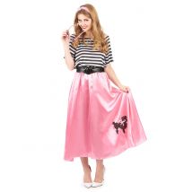 Costume Anni '50 Rosa E Nero Donna - Retrò - Rosa - Medium
