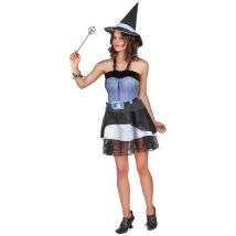Costume Da Strega Nera E Azzurra Per Donna - Magia E Orrore - Blu - Taglia Unica