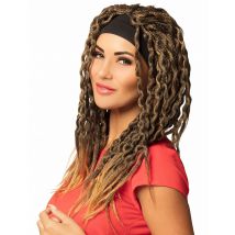 Parrucca Castana Rasta Con Fascia Donna - Popoli Del Mondo - Altre - Taglia Unica