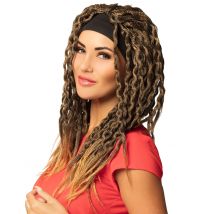 Parrucca Castana Rasta Con Fascia Donna - Popoli Del Mondo - Altre - Taglia Unica