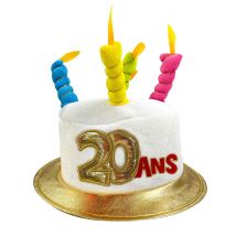 Cappello Età 20 Adulto - Umorismo - Grigio, bianco - Taglia Unica