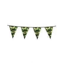 Ghirlanda Di Bandierine Mimetiche - Uniformi - Verde - Taglia Unica