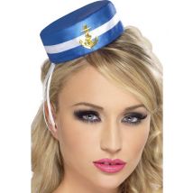 Mini Cappello Marinaio Donna - Uniformi - Blu - Taglia Unica