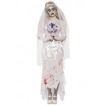 Costume Zombie Sposa Donna Halloween - Magia E Orrore - Grigio, bianco - S