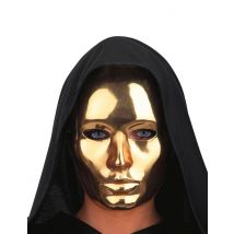 Maschera Viso Dorata Adulto - Colori - Oro - Taglia Unica