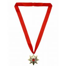 Accessorio Di Halloween: Madaglione Da Vampiro - Magia E Orrore - Rosso - Taglia Unica