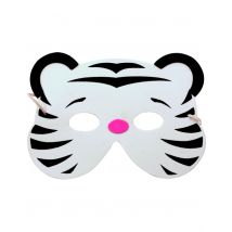 Maschera Tigre Bianca Bambino - Animali - Grigio, bianco - Taglia Unica