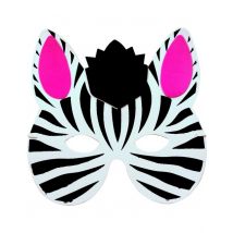 Maschera Zebra Bambino - Animali - Grigio, bianco - Taglia Unica