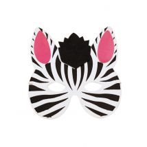 Maschera Zebra Bambino - Animali - Grigio, bianco - Taglia Unica