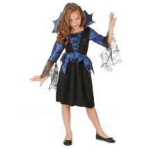Costume Principessa Dei Ragni Bambina Halloween - Travestimenti Per Lettera - Blu - L 10-12 anni (130-140 cm)