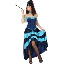 Costume Da Cabaret Anni 20 Da Donna - Burlesque - Blu - M / L