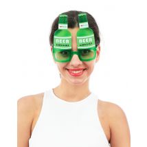 Occhiali Bottiglia Di Birra Verde Adulto - Umorismo - Verde - Taglia Unica