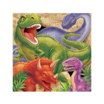 16 Tovaglioli Carta Dinosauro - Animali - Multicolore - Taglia Unica