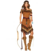 Costume Da Indiana D'america Per Donna - Travestimenti Per Lettera - Marrone - XL