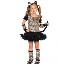 Costume Leopardo Per Bambina - Travestimenti Per Lettera - Nero - 4-6 anni (100-116 cm)