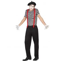 Costume Mimo Uomo - Travestimenti Per Lettera - Nero - M / L