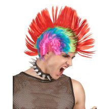 Parrucca Da Punk Multicolore Per Adulto - Accessori Carnevale - Altre - Taglia Unica