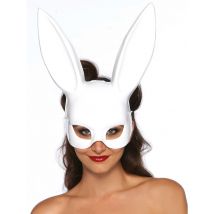 Maschera Da Coniglio Bianca Con Grandi Orecchie - Animali - Grigio, bianco - Taglia unica