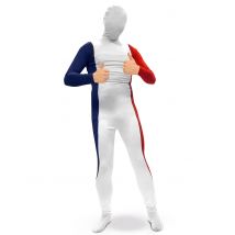 Tuta Seconda Pelle Francia Per Adulto - Travestimenti Per Lettera - Grigio, bianco - Large