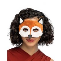 Maschera Volpe Con Finto Pelo Per Adulto - Animali - Multicolore - Taglia Unica